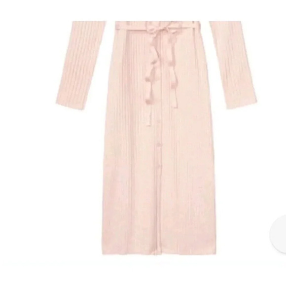 Victoria's Secret Light Pink Long Open-Front Cardigan Sweater Dress Size XL NWT - Picture 8 of 9